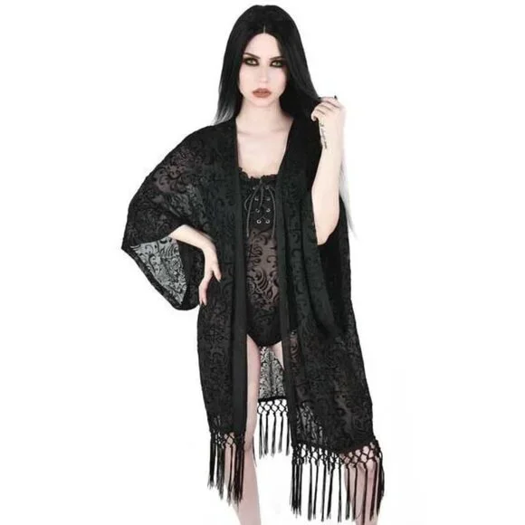 Killstar Last Rites kimono size S  jacket NWT - Picture 4 of 8